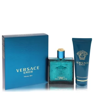 Versace Eros Cologne Gift Set - 3.4 oz Eau De Toilette Spray + 3.4 oz Shower Gel