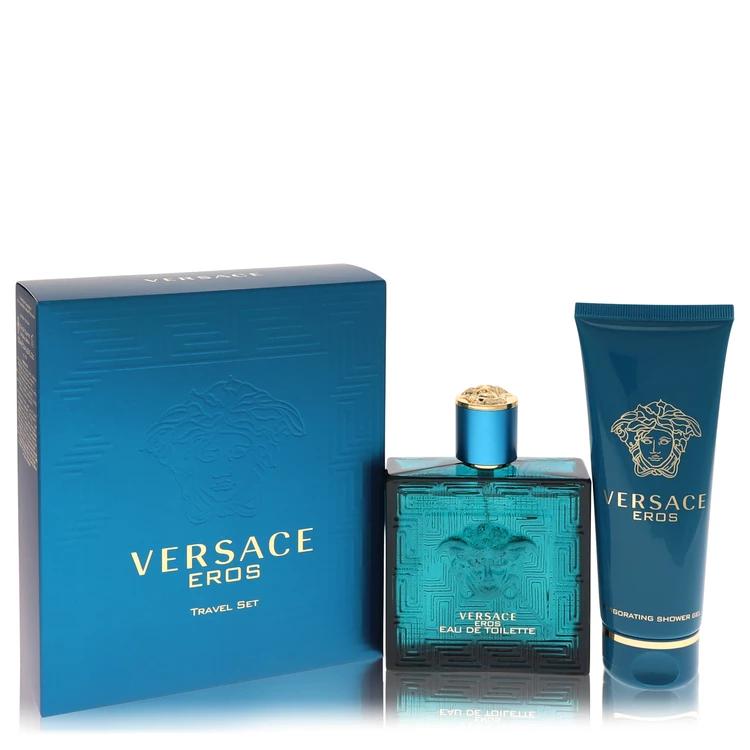Versace Eros Cologne Gift Set - 3.4 oz Eau De Toilette Spray + 3.4 oz Shower Gel